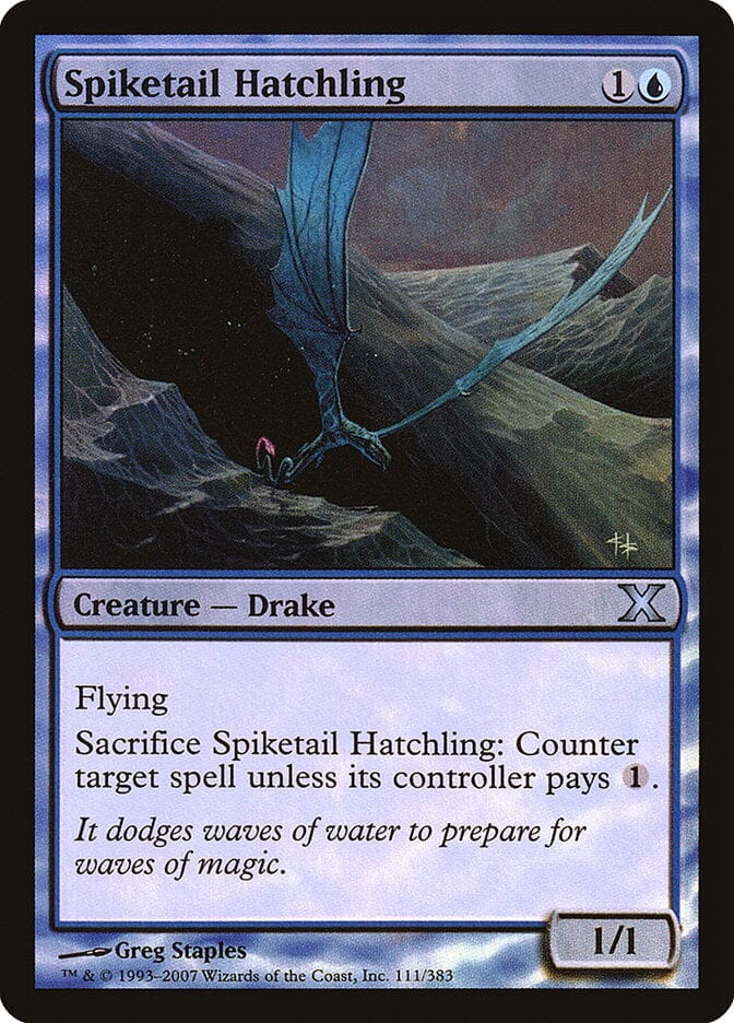 Spiketail Hatchling (Premium Foil) [Tenth Edition] MTG Single Magic: The Gathering  | Multizone: Comics And Games