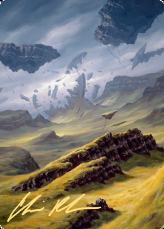 Plains 3 Art Card (Gold-Stamped Signature) [Zendikar Rising Art Series] MTG Single Magic: The Gathering  | Multizone: Comics And Games