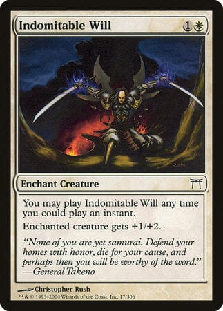 Indomitable Will [Champions of Kamigawa] MTG Single Magic: The Gathering  | Multizone: Comics And Games