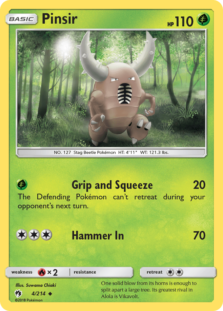 Pinsir (4/214) [Sun & Moon: Lost Thunder] Pokemon Single Pokémon  | Multizone: Comics And Games