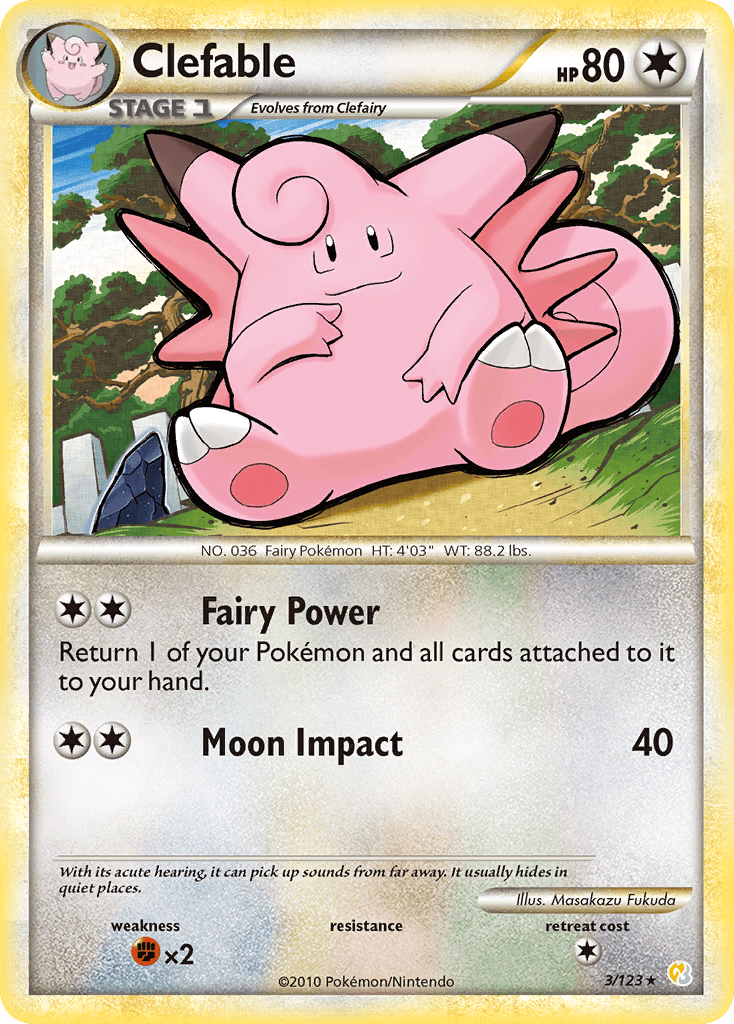 Clefable (3/123) [HeartGold & SoulSilver: Base Set] Pokemon Single Pokémon  | Multizone: Comics And Games