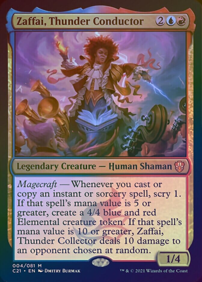 Zaffai, Thunder Conductor (Display Commander) [Commander 2021] MTG Single Magic: The Gathering  | Multizone: Comics And Games