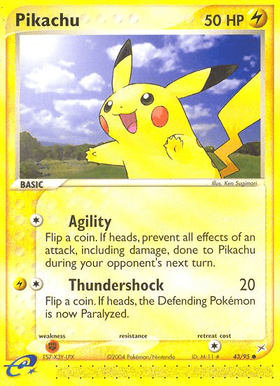 Pikachu (43/95) [EX: Team Magma vs Team Aqua] Pokemon Single Pokémon  | Multizone: Comics And Games
