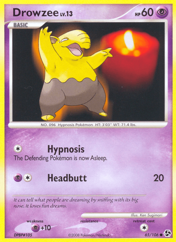Drowzee (65/106) [Diamond & Pearl: Great Encounters] Pokemon Single Pokémon  | Multizone: Comics And Games