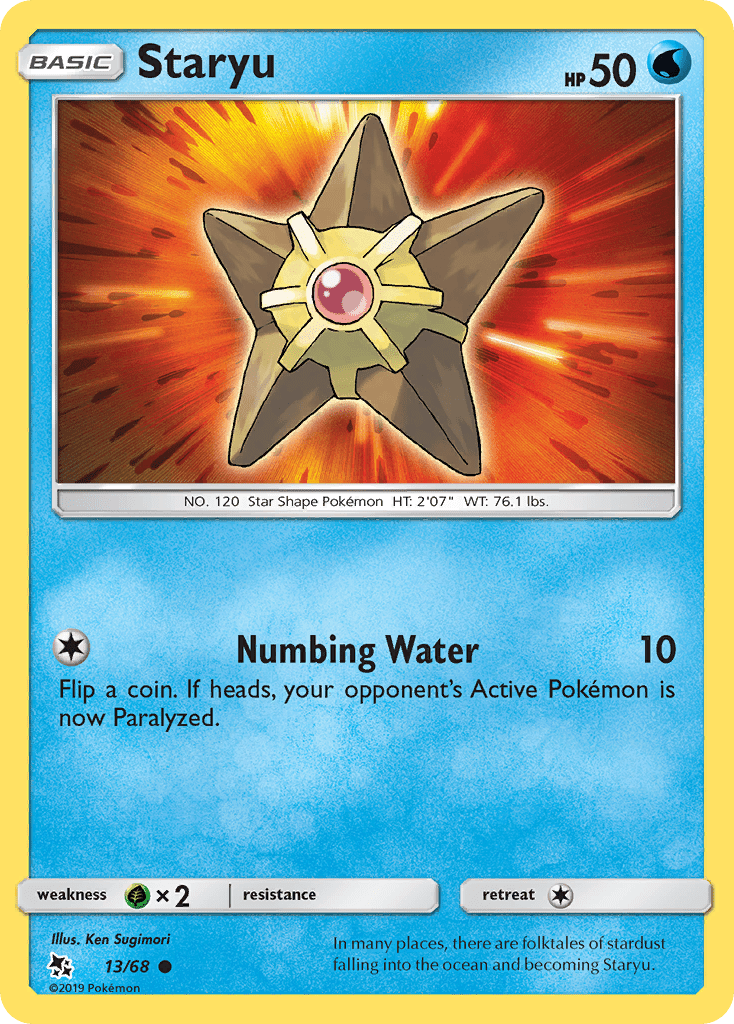 Staryu (13/68) [Sun & Moon: Hidden Fates] Pokemon Single Pokémon  | Multizone: Comics And Games