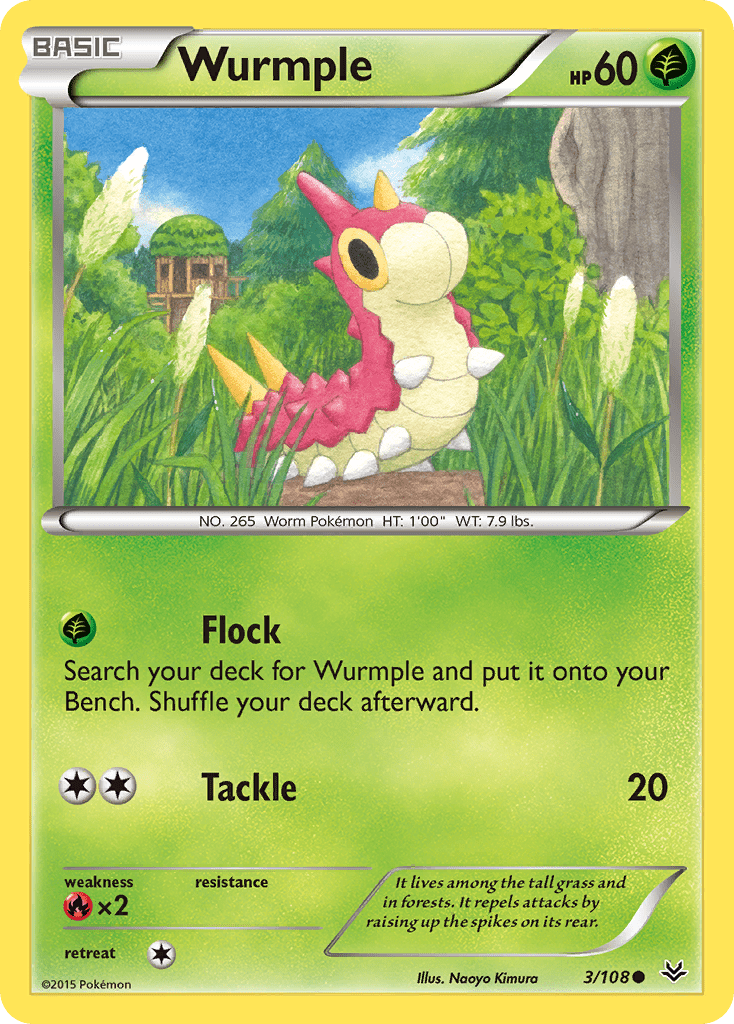 Wurmple (3/108) [XY: Roaring Skies] Pokemon Single Pokémon  | Multizone: Comics And Games