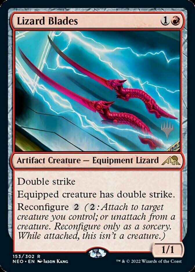Lizard Blades (Promo Pack) [Kamigawa: Neon Dynasty Promos] MTG Single Magic: The Gathering  | Multizone: Comics And Games