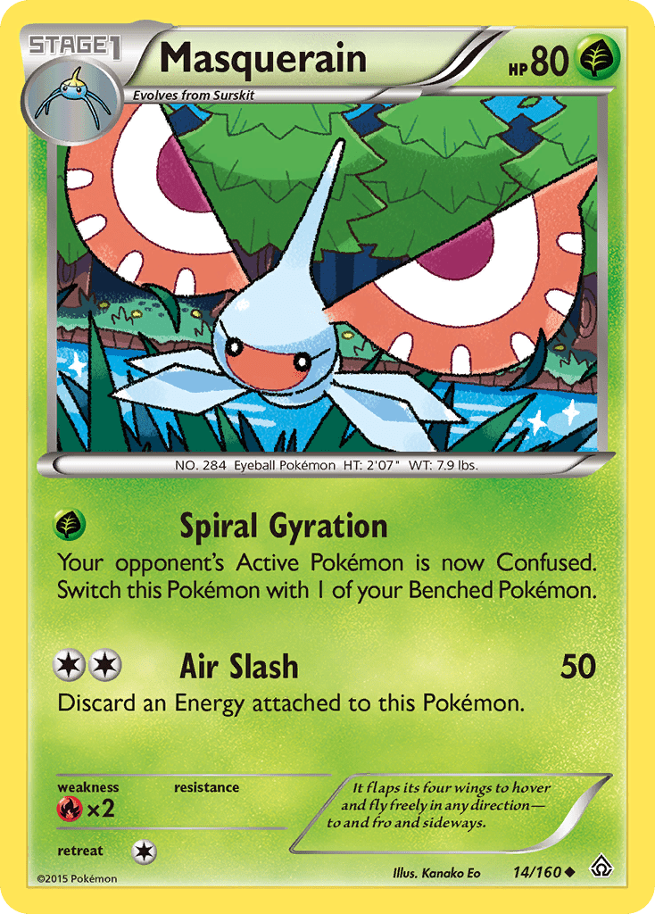 Masquerain (14/160) [XY: Primal Clash] Pokemon Single Pokémon  | Multizone: Comics And Games
