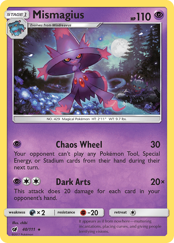 Mismagius (40/111) [Sun & Moon: Crimson Invasion] Pokemon Single Pokémon  | Multizone: Comics And Games