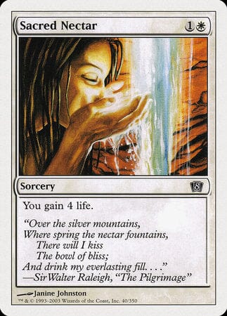 Sacred Nectar [Eighth Edition] MTG Single Magic: The Gathering  | Multizone: Comics And Games