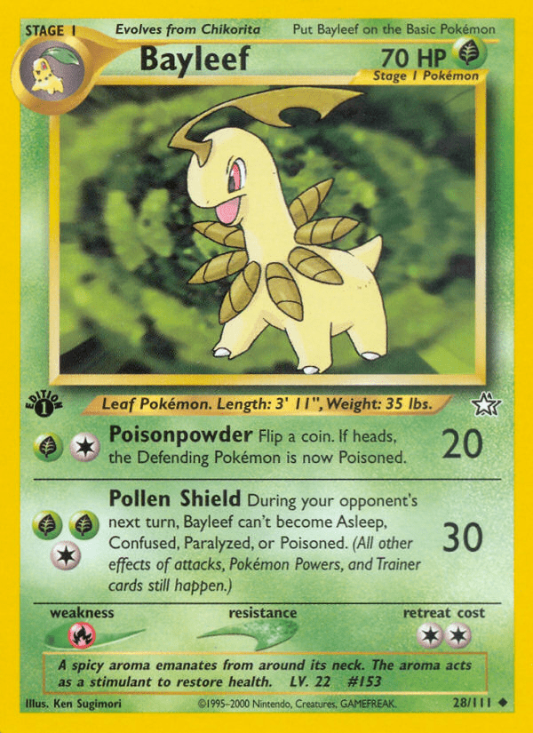 Bayleef (28/111) [Neo Genesis 1st Edition] Pokemon Single Pokémon  | Multizone: Comics And Games