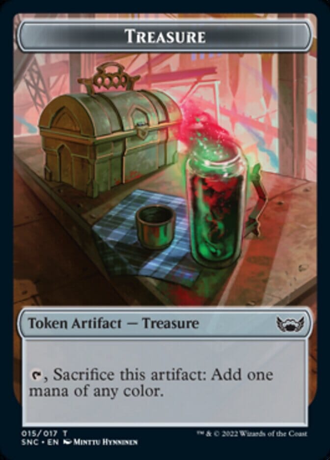 Ooze (025) // Treasure (015) Double-sided Token [Streets of New Capenna Commander Tokens] MTG Single Magic: The Gathering  | Multizone: Comics And Games