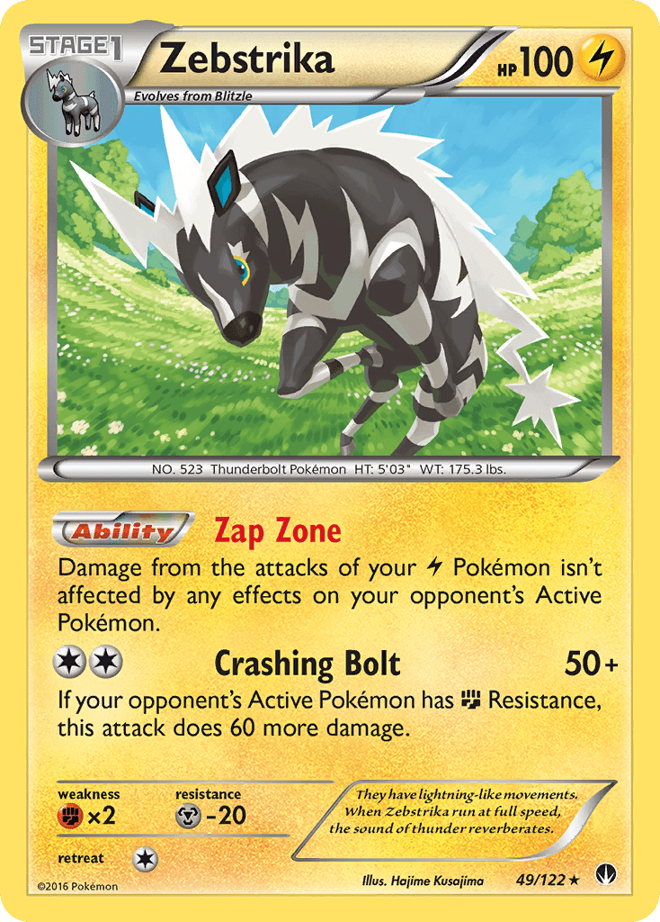 Zebstrika (49/122) [XY: BREAKpoint] Pokemon Single Pokémon  | Multizone: Comics And Games