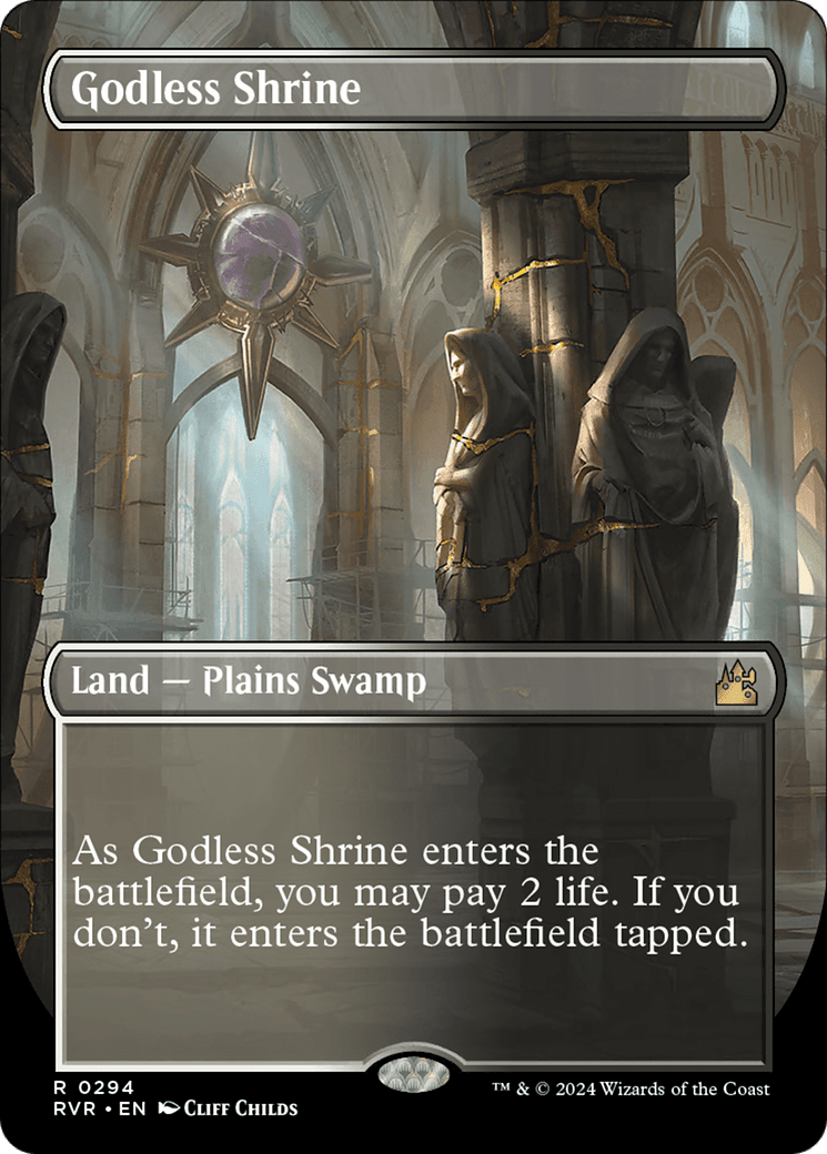 Godless Shrine (Borderless) [Ravnica Remastered] MTG Single Magic: The Gathering  | Multizone: Comics And Games