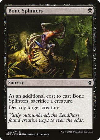 Bone Splinters [Battle for Zendikar] MTG Single Magic: The Gathering  | Multizone: Comics And Games