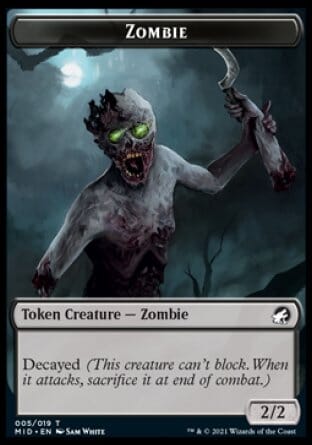 Zombie (005) // Elemental Double-sided Token [Innistrad: Midnight Hunt Tokens] MTG Single Magic: The Gathering  | Multizone: Comics And Games