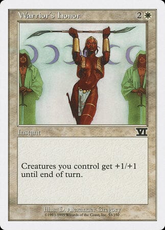 Warrior's Honor [Classic Sixth Edition] MTG Single Magic: The Gathering  | Multizone: Comics And Games