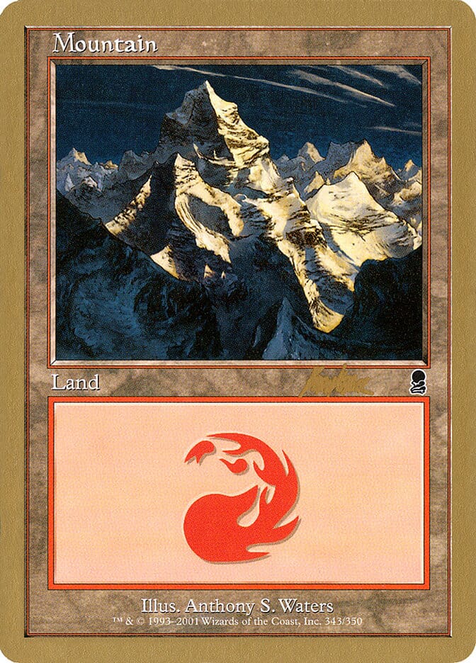 Mountain (bk343) (Brian Kibler) [World Championship Decks 2002] MTG Single Magic: The Gathering  | Multizone: Comics And Games