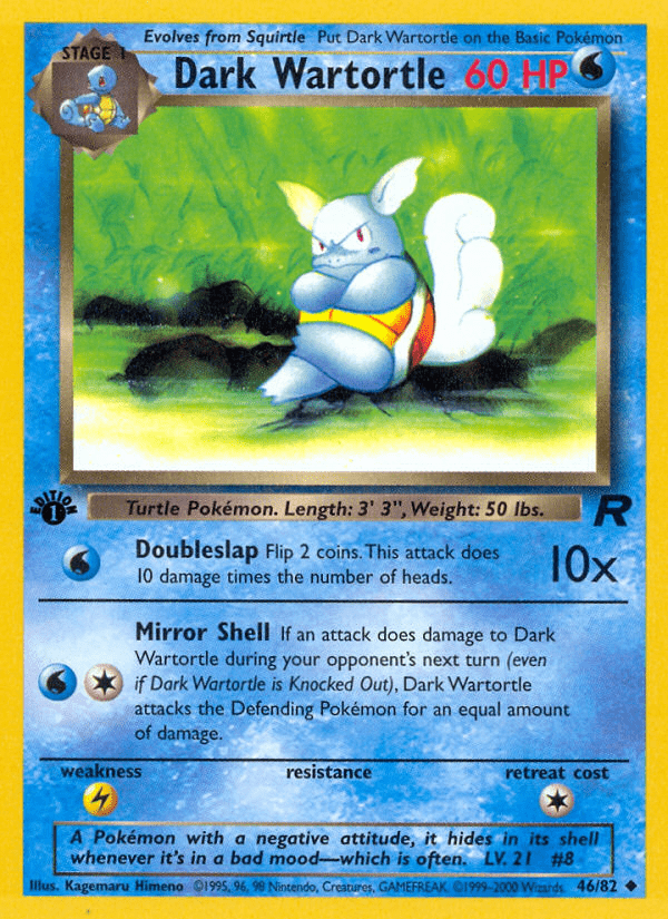 Dark Wartortle (46/82) [Team Rocket 1st Edition] Pokemon Single Pokémon  | Multizone: Comics And Games