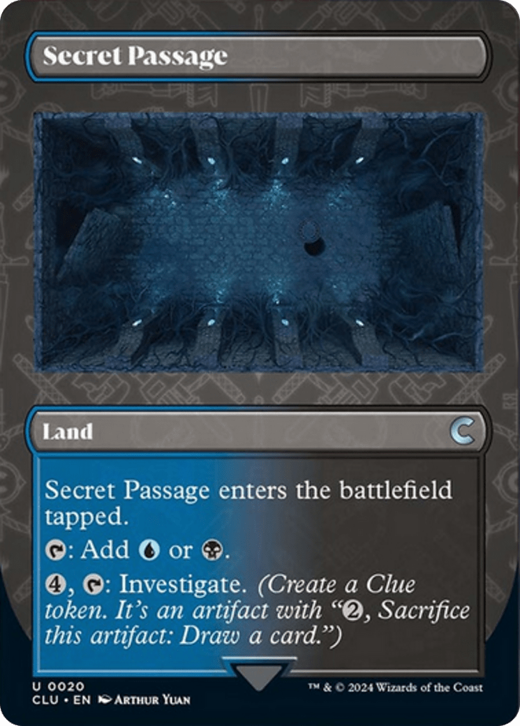 Secret Passage (Borderless) [Ravnica: Clue Edition] MTG Single Magic: The Gathering  | Multizone: Comics And Games