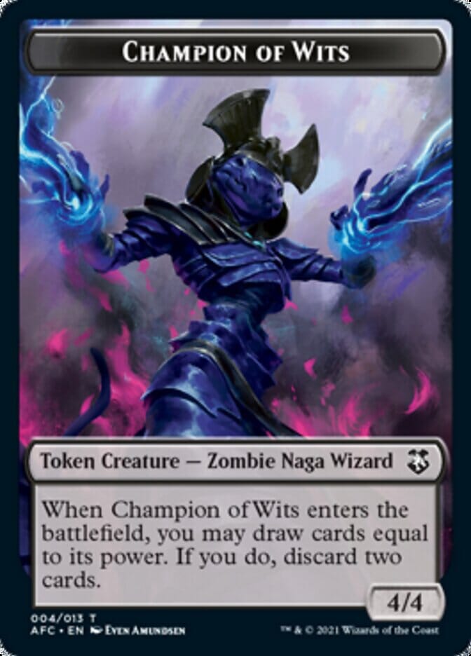 Champion of Wits // Illusion Double-sided Token [Dungeons & Dragons: Adventures in the Forgotten Realms Commander Tokens] MTG Single Magic: The Gathering  | Multizone: Comics And Games