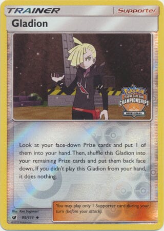 Gladion (95/111) (Regional Championship Promo) [Sun & Moon: Crimson Invasion] Pokemon Single Pokémon  | Multizone: Comics And Games