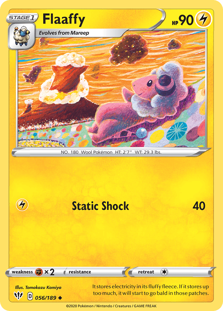 Flaaffy (056/189) [Sword & Shield: Darkness Ablaze] Pokemon Single Pokémon  | Multizone: Comics And Games