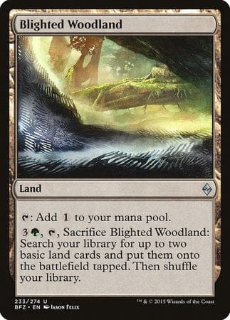 Blighted Woodland [Battle for Zendikar] MTG Single Magic: The Gathering  | Multizone: Comics And Games