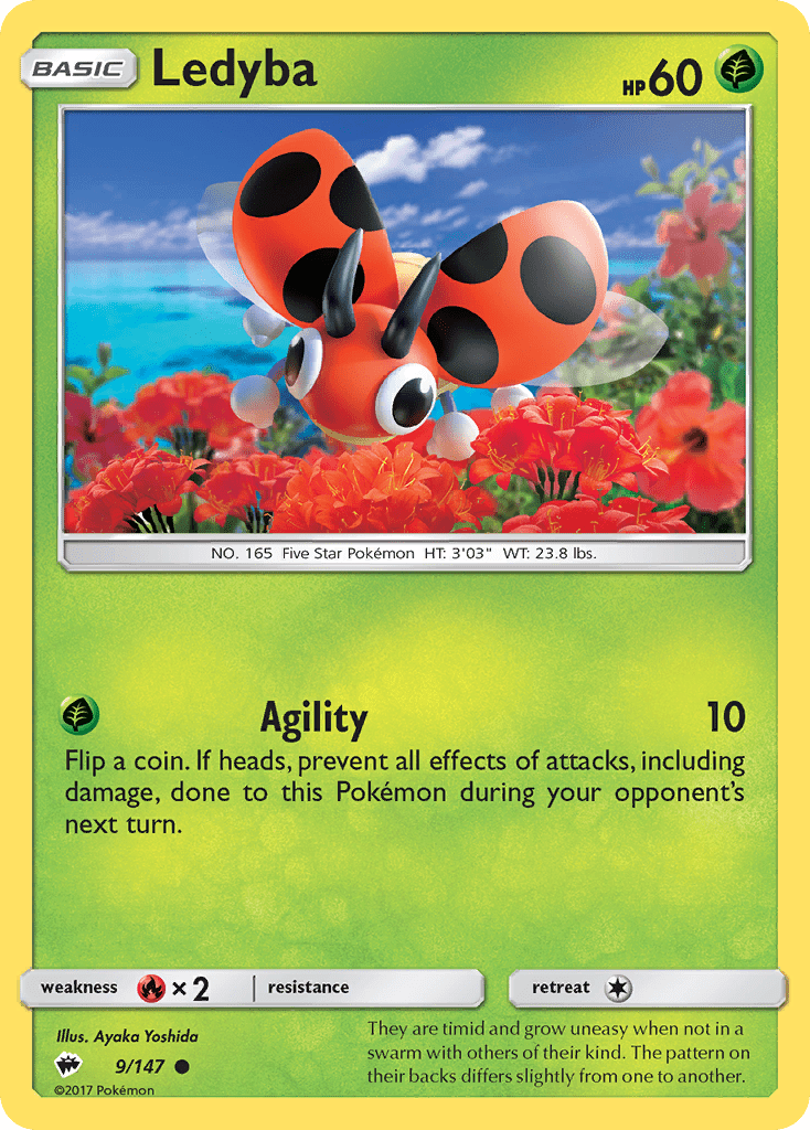 Ledyba (9/147) [Sun & Moon: Burning Shadows] Pokemon Single Pokémon  | Multizone: Comics And Games