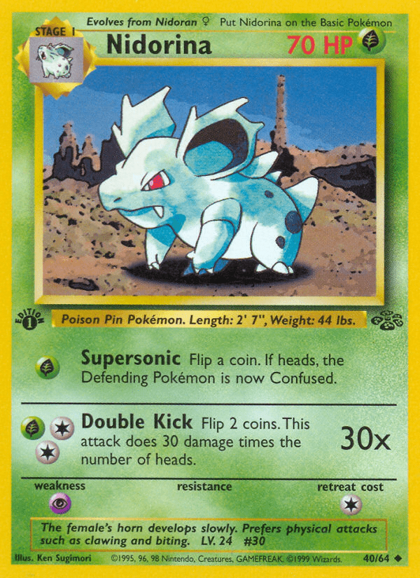 Nidorina (40/64) [Jungle 1st Edition] Pokemon Single Pokémon  | Multizone: Comics And Games