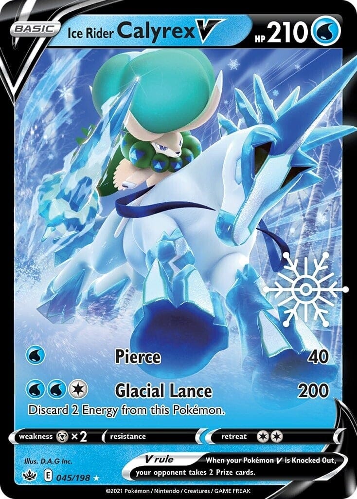 Ice Rider Calyrex V (045/198) (Holiday Calendar) [Sword & Shield: Chilling Reign] Pokemon Single Pokémon  | Multizone: Comics And Games