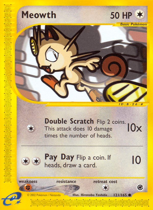Meowth (121/165) [Expedition: Base Set] Pokemon Single Pokémon  | Multizone: Comics And Games