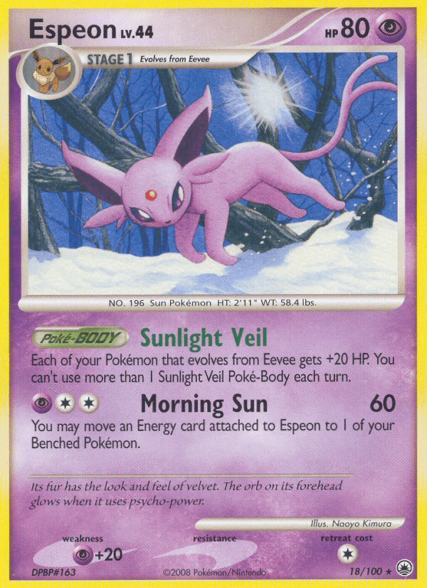 Espeon (18/100) [Diamond & Pearl: Majestic Dawn] Pokemon Single Pokémon  | Multizone: Comics And Games