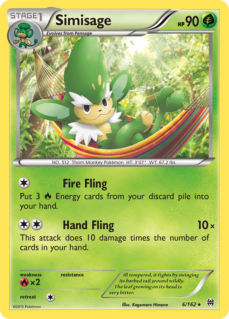 Simisage (6/162) [XY: BREAKthrough] Pokemon Single Pokémon  | Multizone: Comics And Games