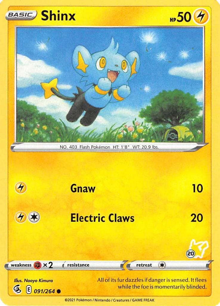 Shinx (091/264) (Pikachu Stamp #20) [Battle Academy 2022] Pokemon Single Pokémon  | Multizone: Comics And Games
