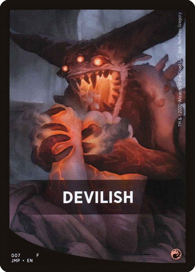 Devilish Theme Card [Jumpstart Front Cards] MTG Single Magic: The Gathering  | Multizone: Comics And Games