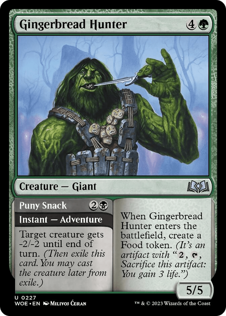 Gingerbread Hunter // Puny Snack [Wilds of Eldraine] MTG Single Magic: The Gathering  | Multizone: Comics And Games