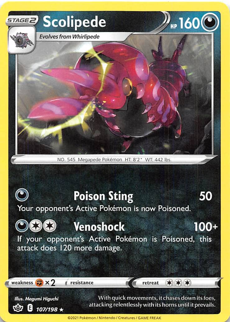 Scolipede (107/198) [Sword & Shield: Chilling Reign] Pokemon Single Pokémon  | Multizone: Comics And Games