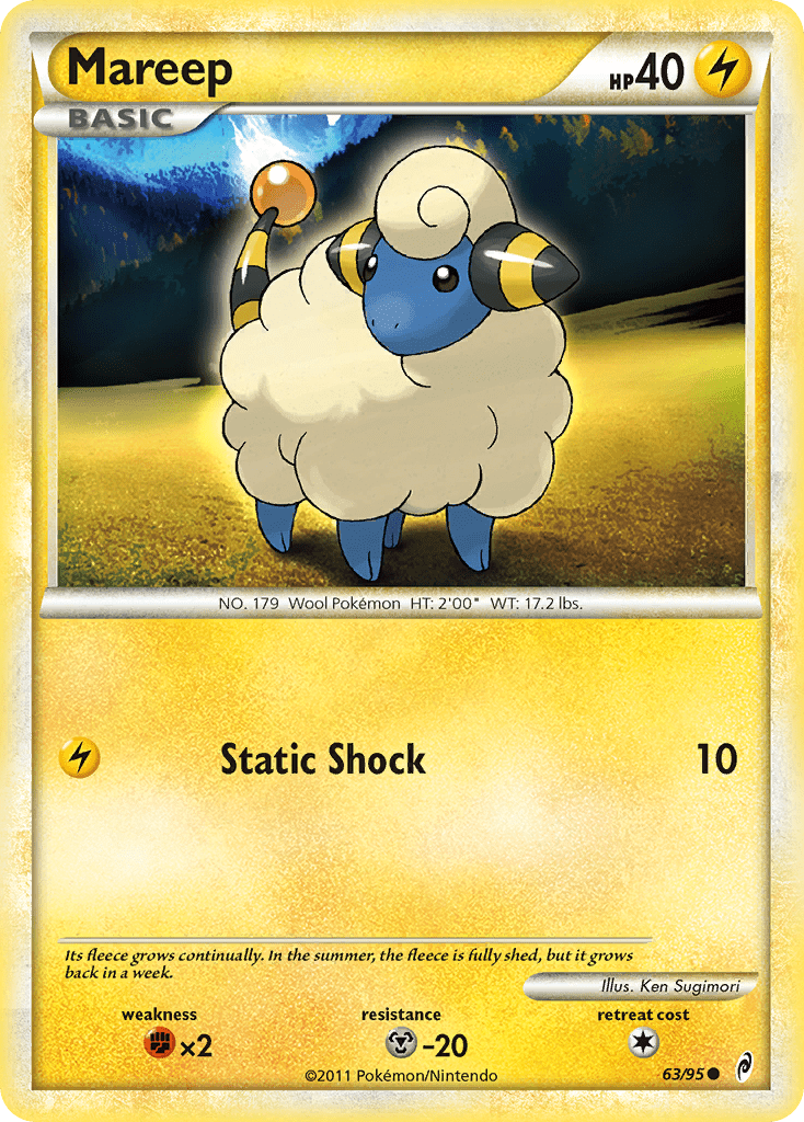 Mareep (63/95) [HeartGold & SoulSilver: Call of Legends] Pokemon Single Pokémon  | Multizone: Comics And Games