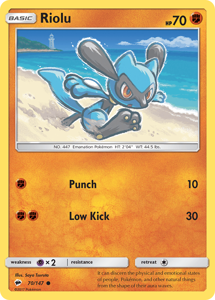 Riolu (70/147) [Sun & Moon: Burning Shadows] Pokemon Single Pokémon  | Multizone: Comics And Games
