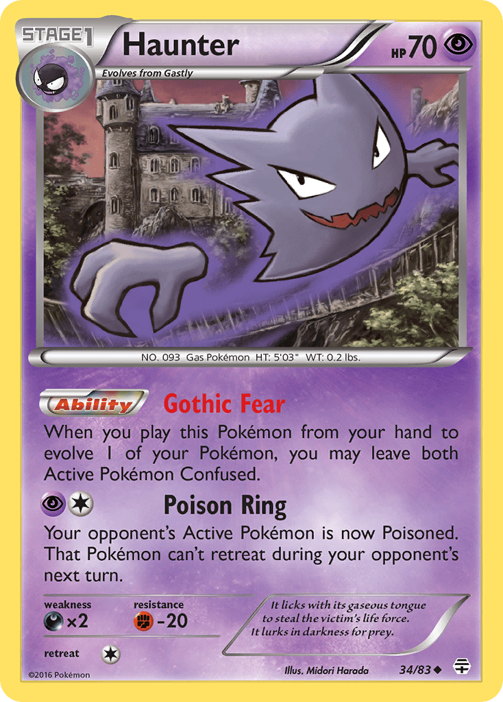 Haunter (34/83) [XY: Generations] Pokemon Single Pokémon  | Multizone: Comics And Games