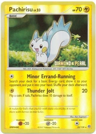 Pachirisu (35/130) [Burger King Promos: 2008 Collection] Pokemon Single Pokémon  | Multizone: Comics And Games