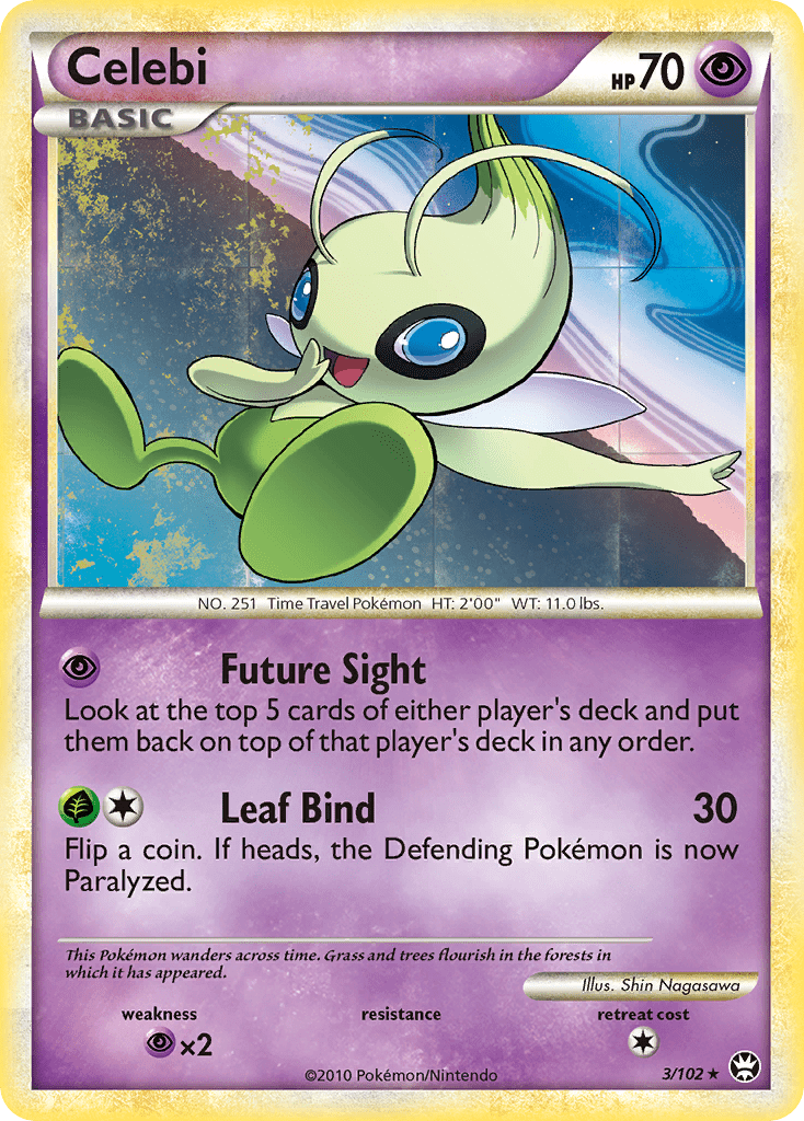 Celebi (3/102) [HeartGold & SoulSilver: Triumphant] Pokemon Single Pokémon  | Multizone: Comics And Games