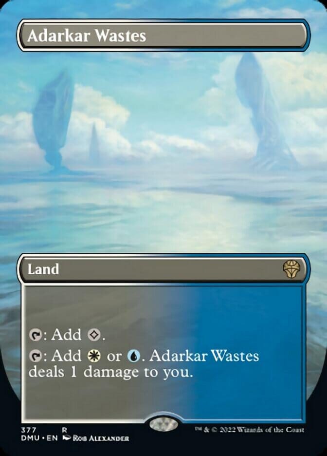Adarkar Wastes (Borderless Alternate Art) [Dominaria United] MTG Single Magic: The Gathering  | Multizone: Comics And Games