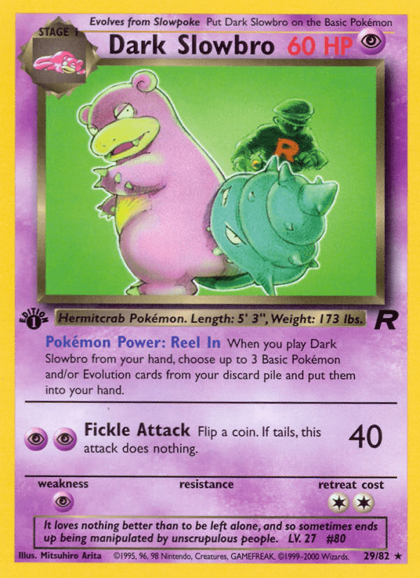 Dark Slowbro (29/82) [Team Rocket 1st Edition] Pokemon Single Pokémon  | Multizone: Comics And Games