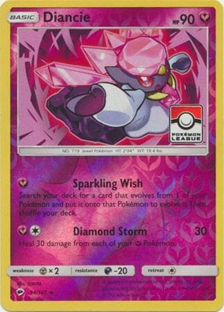 Diancie (94/147) (League Promo) [Sun & Moon: Burning Shadows] Pokemon Single Pokémon  | Multizone: Comics And Games