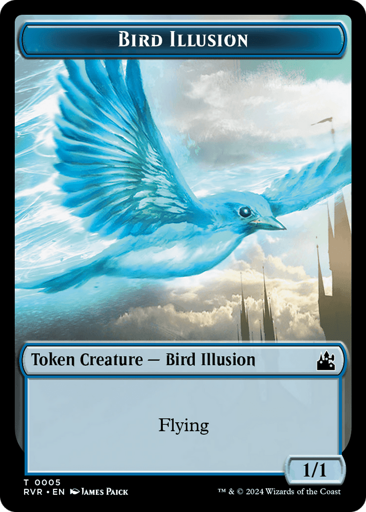 Saproling // Bird Illusion Double-Sided Token [Ravnica Remastered Tokens] MTG Single Magic: The Gathering  | Multizone: Comics And Games