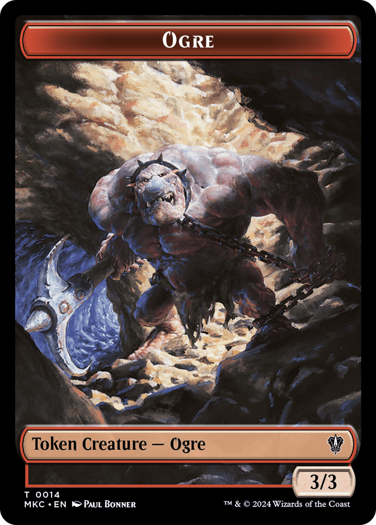 Soldier // Ogre Double-Sided Token [Murders at Karlov Manor Commander Tokens] MTG Single Magic: The Gathering  | Multizone: Comics And Games