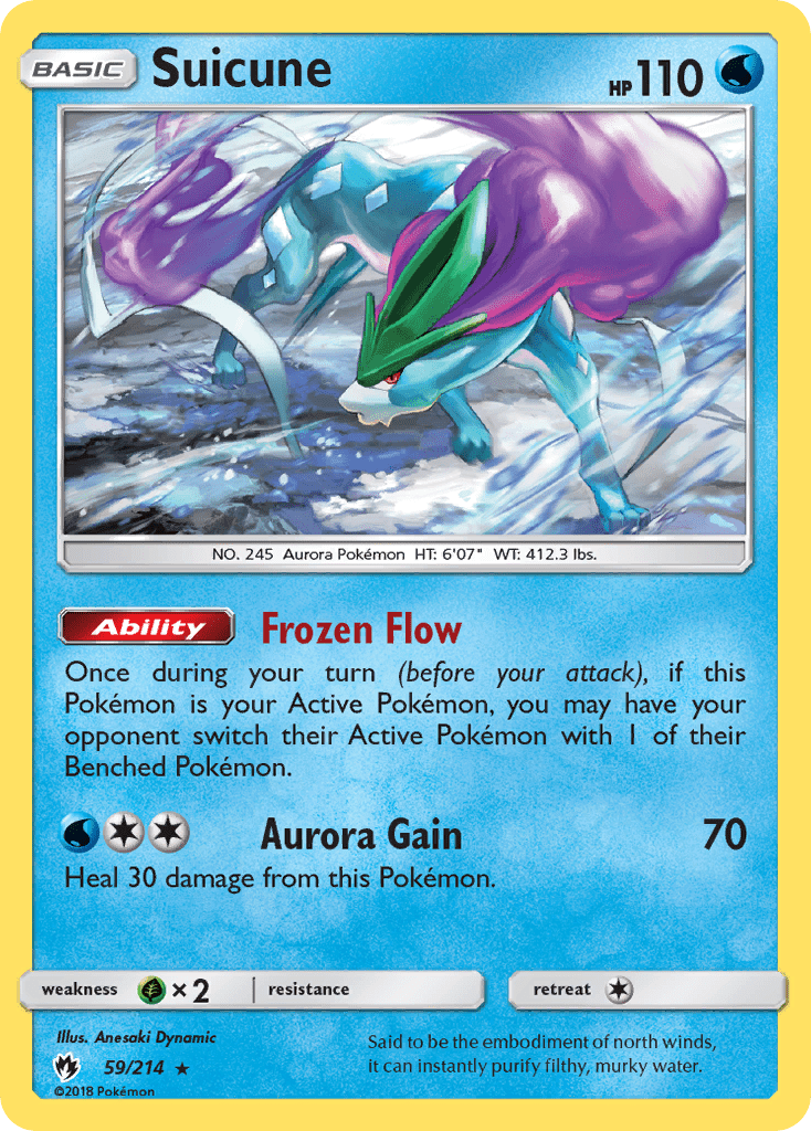 Suicune (59/214) [Sun & Moon: Lost Thunder] Pokemon Single Pokémon  | Multizone: Comics And Games