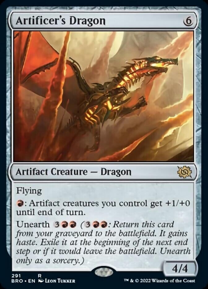 Artificer's Dragon [The Brothers' War] MTG Single Magic: The Gathering  | Multizone: Comics And Games